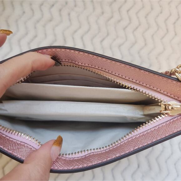 KATE SPADE GLIMMER PINK GLITTER POCHETTE - Picture 6 of 8